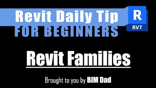 Revit Tip No 3 Introduction to Revit Families  Basics You Need to Know autodeskrevit [upl. by Viridi]