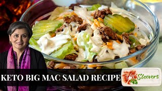 Keto Big Mac Salad  Low Carb Hamburger Salad Recipe [upl. by Onitnevuj]