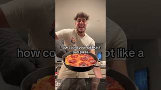 HOMEMADE pizza in a PAN pizza youtubeshorts trending cooking food foryou better [upl. by Eddra]