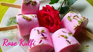 Rose Kulfi  an Awesome Desert recipe  all time hit preparation kulfi desert recipe rosekulfi [upl. by Lessard]