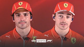 Charles Leclerc and Carlos Sainz REACT to Lewis Hamiltons Ferrari move 🔴🐎 [upl. by Bathsheeb]