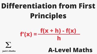 Differentiation From First Principles  ALevel Maths [upl. by Hna190]