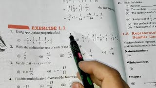 Rational Numbers Ex11 Chapter 1  Class 8th Maths [upl. by Hsirahc]