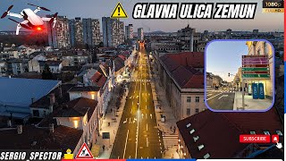 GLAVNA Ulica Zemun uskoro otvaranje semafori i horizontalna signalizacija dron video zemun [upl. by Castorina965]