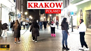 Krakow Poland 🇵🇱 NIghtlife Walk in Poland  4k HDR walking tour [upl. by Larue]