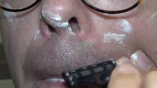 Gillette Mach 3 Shaving Test  4K Ultra HD CloseUp  Silent Review [upl. by Naie]