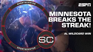 FIRST Minnesota Twins postseason series win SINCE 2002 🤯 🤩 Team celebrates BIG 🍾  SportsCenter [upl. by Zaria]