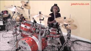 Red Hot Chili Peppers  Cant Stop 8 Year Old Drummer Jonah Rocks [upl. by Moncear295]