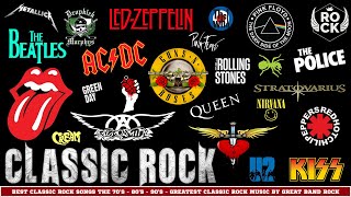 Classic Rock Music  Top 100 Best Classic Rock Of All Time🔥Guns N Roses Metallica The Police U2 [upl. by Llerehs216]