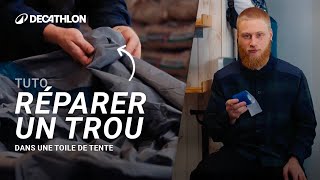 TUTO  Comment réparer un trou dans une toile de tente  ⛺️ I Decathlon [upl. by Bellaude]