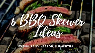 6 BBQ Skewer Ideas on the Everdure by Heston Blumenthal Cube  First Use  Hunter Gatherer Cooking [upl. by Aydni811]