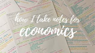 How I Take Notes For Economics  Note Taking Series Ep 1 [upl. by Eveivaneg]