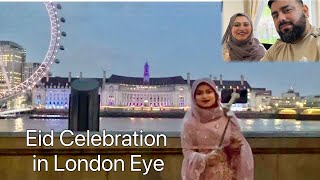 Family Eid Celebration Eid Lights in London Eye England🇬🇧 eidmubarak london [upl. by Darce]