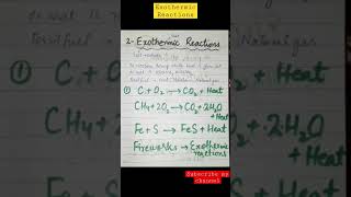 Exothermic and Endothermic Reactions with examples typesofreactions shorts shortsvideo [upl. by Fauch88]