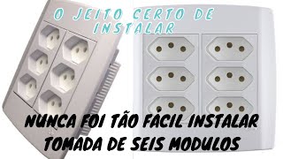 COMO INSTALAR TOMADA DE SEIS MODULOS 4X4 [upl. by Lindy793]