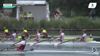 Championnat de France J16 Bateaux longs Libourne 2019  Finale du quatre de couple femmesJ16F4x [upl. by Netnilc]