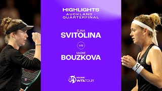 Elina Svitolina vs Marie Bouzkova  2024 Auckland Quarterfinal  WTA Match Highlights [upl. by Demona]