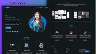 Tailwind CSS Project  Portfolio website using Tailwind CSS [upl. by Keram745]