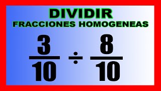 ✅👉Division de Fracciones Homogeneas [upl. by Ailices]