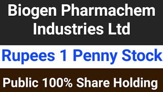 Only Rs 1 Penny Stock Biogen Pharmachem Industries Ltd ● Biogen Pharmachem Industries Ltd Share [upl. by Tessler]