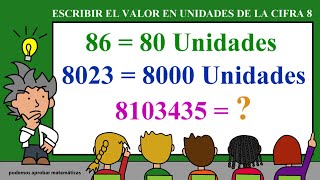 TRUCO PARA ESCRIBIR EL VALOR EN UNIDADES DE UNA CIFRA UN CLÁSICO EN LOS EXÁMENES [upl. by Lotz]