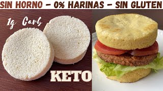 PAN KETO Súper FACIL en 1 MINUTO😱  Sin Gluten  Sin Harinas  Sólo 3 INGREDIENTES [upl. by Aranahs]