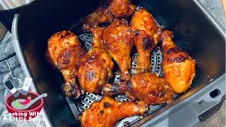 Juicy￼ Air Fryer Chicken Legs Drumsticks Recipe [upl. by Imeon]