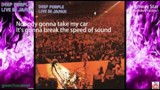 【Karaoke】Highway Star  Deep Purple Lyrics Live in Japan 1972 [upl. by Amarillis]