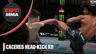 Alex Caceres head kicks Julian Erosa 👀 UFCVegas66  ESPN MMA [upl. by Risa]