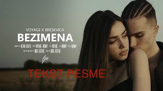 Voyage x Breskvica  Bezimena  Lyrics Tekst pesme HD [upl. by Annayehc]