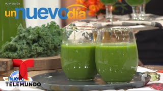 Recetas de cocina cómo hacer Jugo Verde Desintoxicante  Un Nuevo Día  Telemundo [upl. by Mcconaghy]