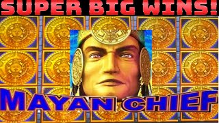 SUPER BIG WINS 300 FREE SPINS Mayan Chief Konami Slot Machine Bonus [upl. by Lebanna]