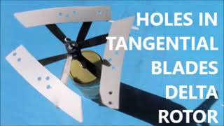 World patent novelty first ever hydrokinetic turbine plus tangential blades with holes in it [upl. by Ekaj706]