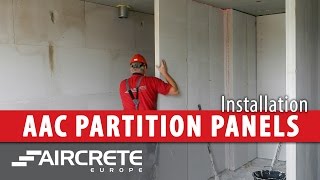 Aircrete AAC Partition Panel Installation [upl. by Aprilette757]