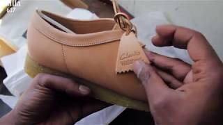 Clarks Wallabee Natural Veg Tan Leather Review and ON FEET [upl. by Ettezil494]