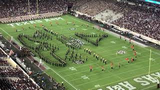 THE BOBCAT MARCHING BANDTEXAS STATE UNIVERSITY amp DANCE TEAM  THE BIGGEST FOOTBALL STADIUM [upl. by Neenej]