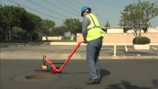 Allegro Industries magnetic manhole lid lifter [upl. by Enirbas266]