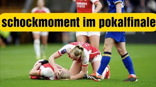 Frauen pokalfinale in England superstar Frida Maanum von asylonten kollabiert  FridaMaanumb [upl. by Siger666]