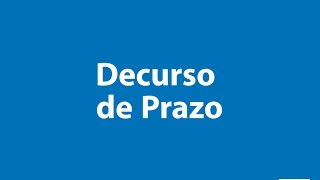 CONTA AÍ DECURSO DE PRAZO [upl. by Jeffries]