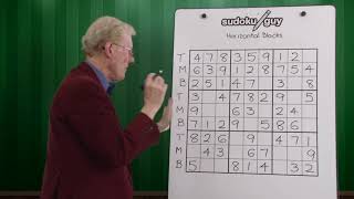 Lesson 1 Learn to play sudoku Horizontal blocksusing TMB [upl. by Annodahs292]