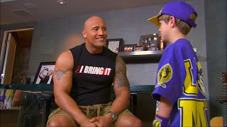 The Rock introduces himself to a quotyoungquot Cena [upl. by Anrev]