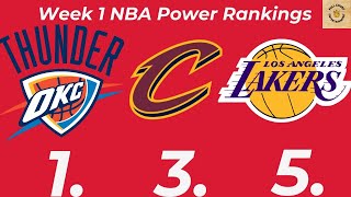 You Wont Believe the Week 1 NBA Power Rankings [upl. by Ygiaf]