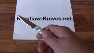 Kershaw Silver Spur II Knife 2825  Demonstration [upl. by Anikal]