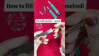 How to make Injection💉Syringe Mehndi Cone injection heena cone mehndi injectionmehndi [upl. by Ayo]