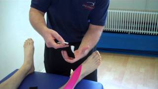 How to apply Kinesiology Taping for Tibialis Anterior Tendonopathy Anterior Shin Pain [upl. by Salaidh747]