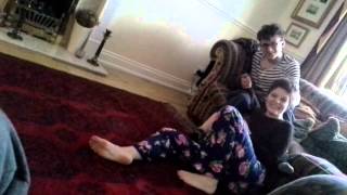 Funny brother and sister wrestling match [upl. by Ainolloppa]