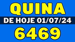 🍀Quina 6469  Resultado Quina 6469  Quina de hoje 6469 010724 [upl. by Cony]