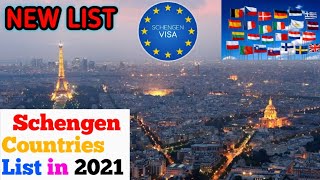 Schengen Visa Countries in 2021  New List of Schengen Countries in 2021  Europe Schengen Countries [upl. by Eniamrehc]