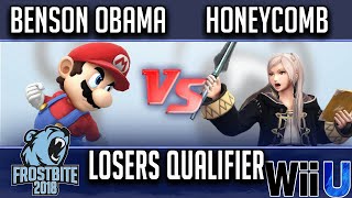 Frostbite 2018 Smash 4 Singles LOSERS QUALIFIER  PBLK  Benson Obama Mario vs HoneyComb Robin [upl. by Tati84]