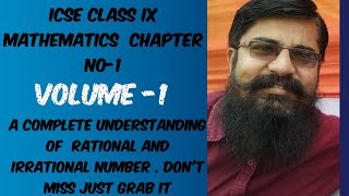 ICSE CLASSIX MATHAMATICS CHAPTERNO1 RATIONALampIRRATIONALNUMBER VOLUME1 [upl. by Chicoine721]